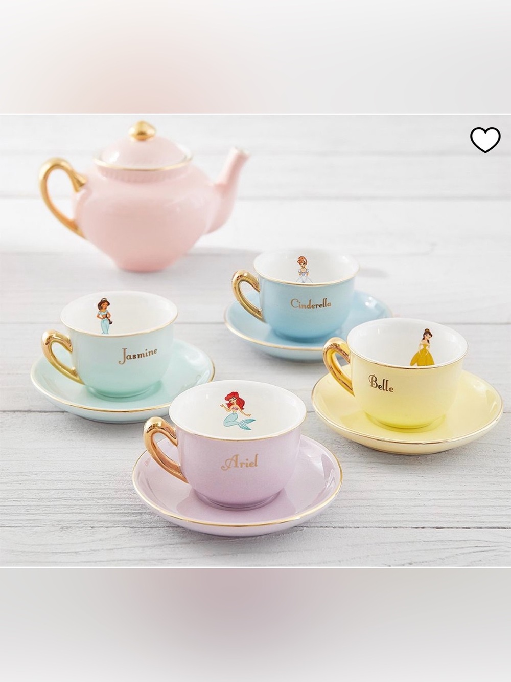 Pottery Barn Disney Princess Porcelain Tea Set